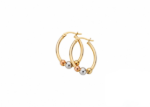 tri tone hoop earrings
